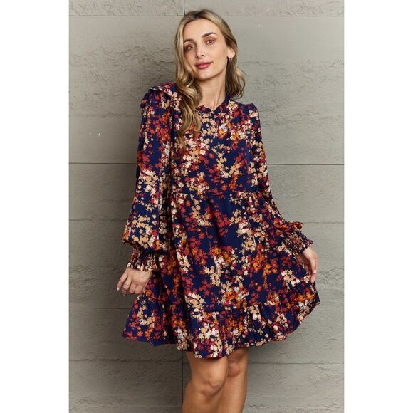 Hailey & Co Colorful Minds Floral Printed Mini Dress - Picture 1 of 6